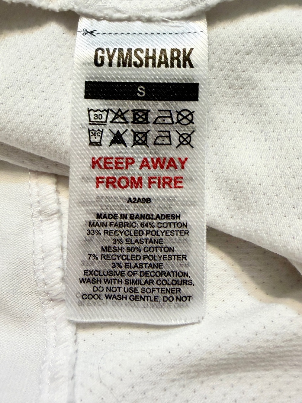 Gymshark White Racerback Athletic Mesh Tank size Small - Picture 4 of 10